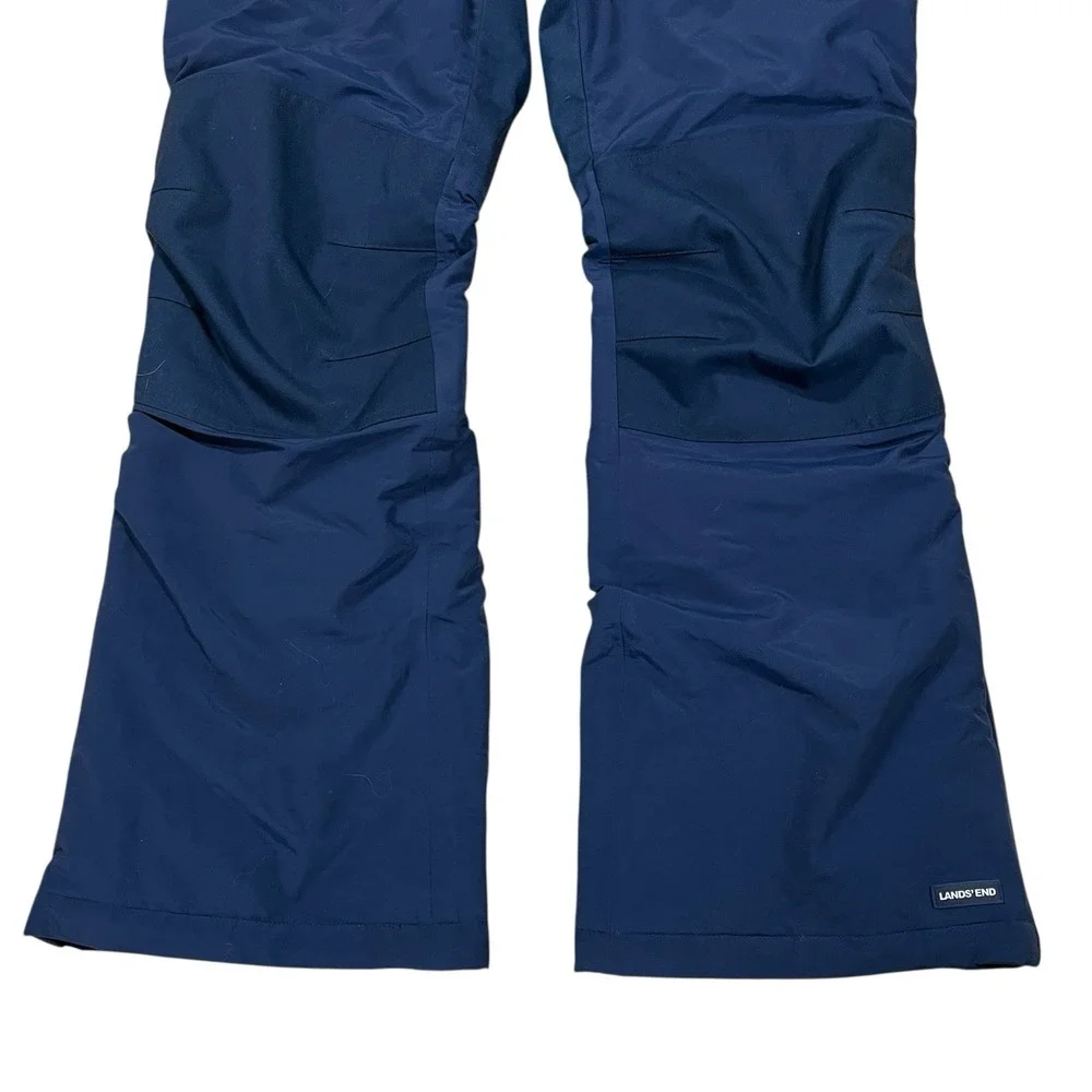 Lands End Youth Snowpants‎ Size 12 Navy Elastic Waist & Boot Cuffs Thermal Warm